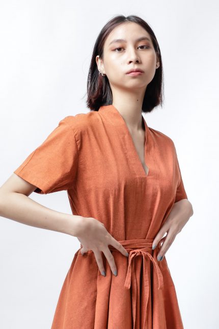 Orange Bian Tenun Dress