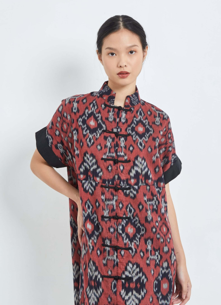 Red An Tenun Dress