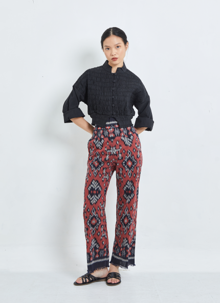 Black Xia He Tenun Top