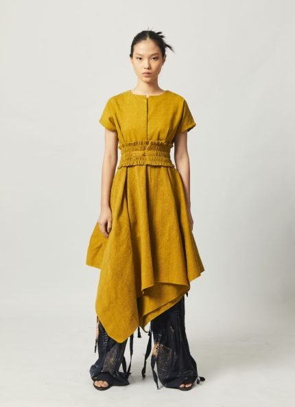 Yellow Telaga Warna Tenun Dress