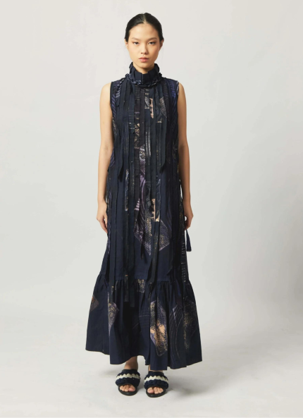 Black Poso Batik Dress