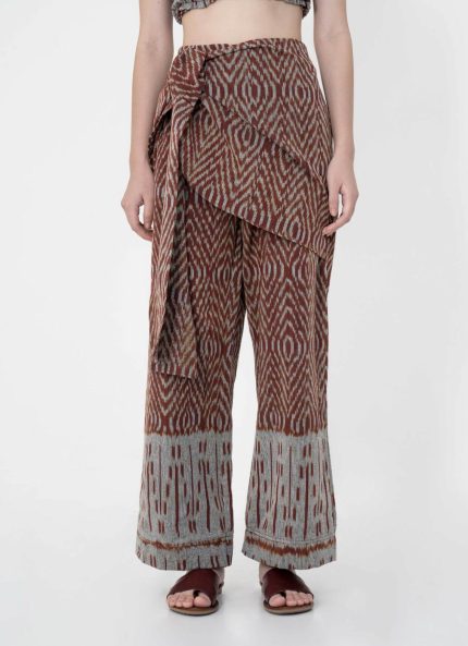Brown Kawio Ikat Tenun Pants