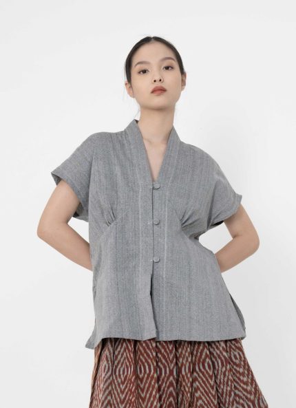 Grey Marore Tenun Top