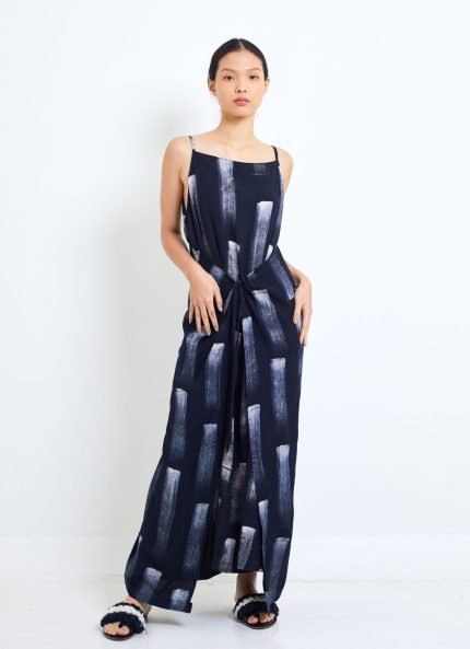 Black Sumba Batik Ikat Dress