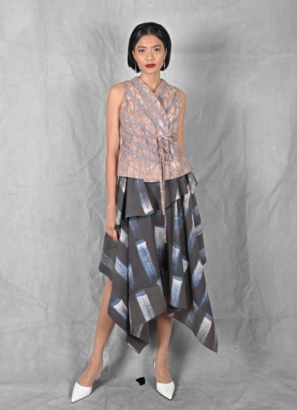 Blue Benggala Batik Skirt