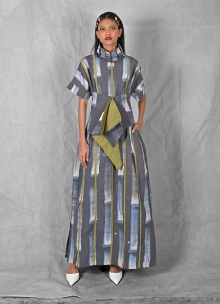 Blue Saleo Batik Dress
