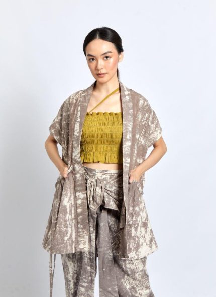 Grey Kama Batik Outer