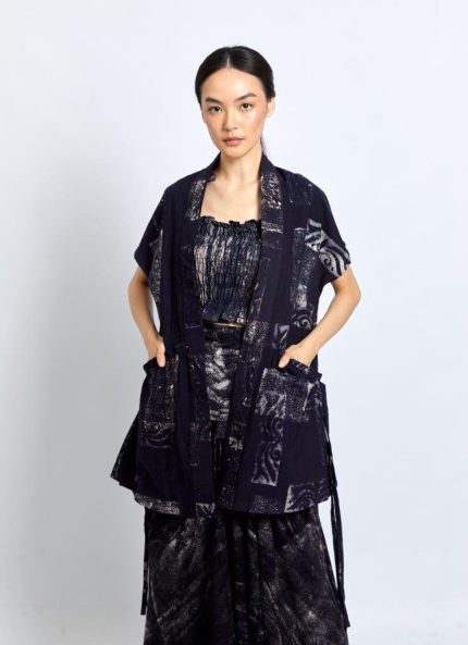 Black Kama Batik Outer