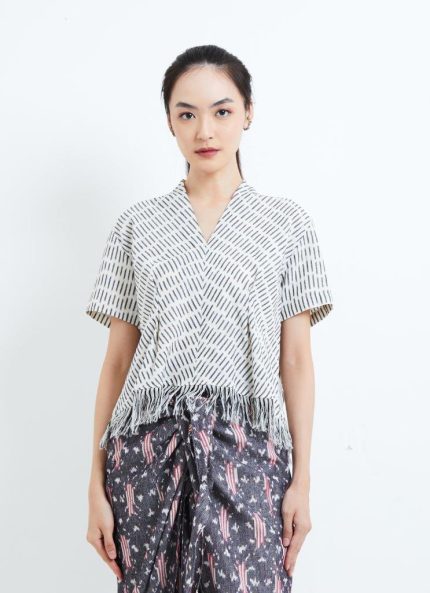 White Naku Tenun Top