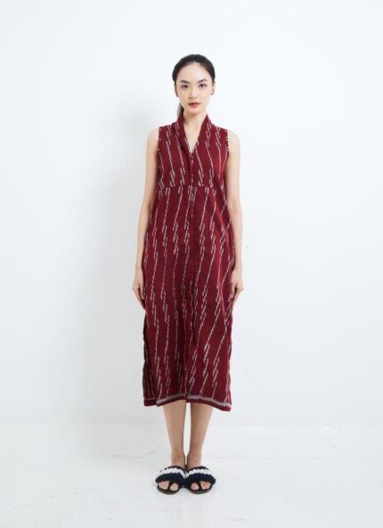 Red Yimin Tenun Dress