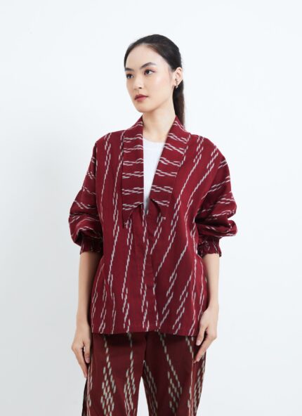 Red Senggala Tenun Outer