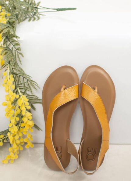 Yellow Giri Leather Sandal