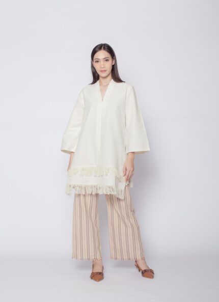 White Sawu Tenun Top