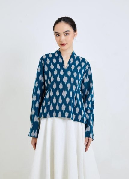 Turquoise Danya Tenun Top