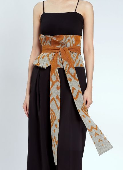 Yellow Koka Pattern Tenun Obi
