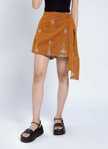 Yellow Sura Tenun Skort
