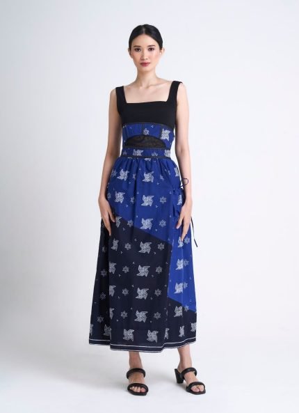 Black-Blue Ambara Batik Skirt