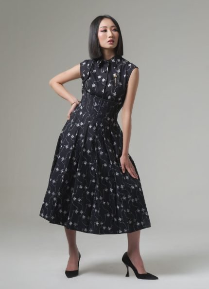 Black Cakra Batik Dress