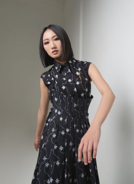 Black Kala Batik Corset