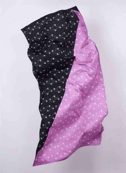 Black-Lilac Samsara Batik Kain Satin – Pre Order 7 Days