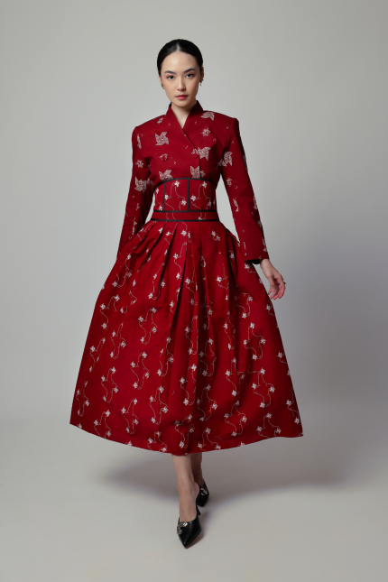 Red Nattaya Batik Skirt – Pre Order 7 Days