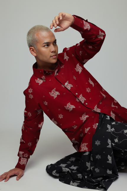 Red Gama Batik Shirt