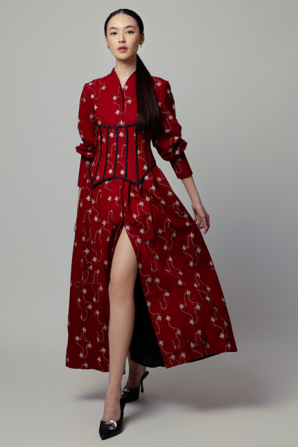 Red Rahayu Batik Dress – Pre Order 7 Days