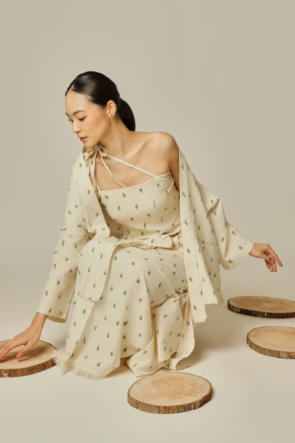White Moyra Tenun Top