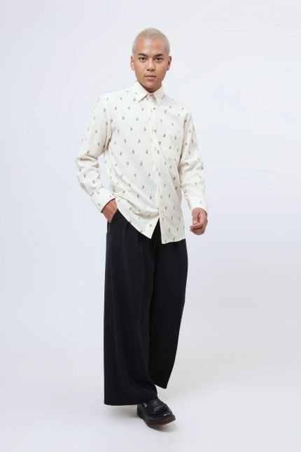 White Genta Tenun Shirt