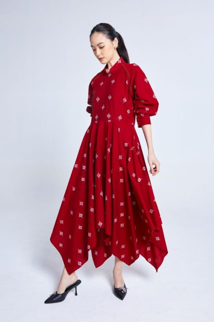 Red Tian Batik Dress