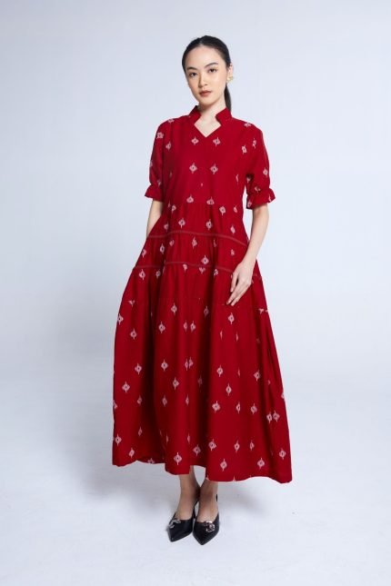Red Ming Batik Dress