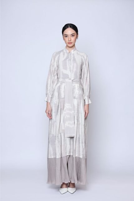 Lilac Sari Tenun Dress