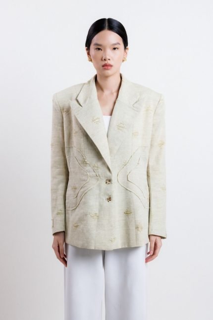 Green Banggai Tenun Blazer