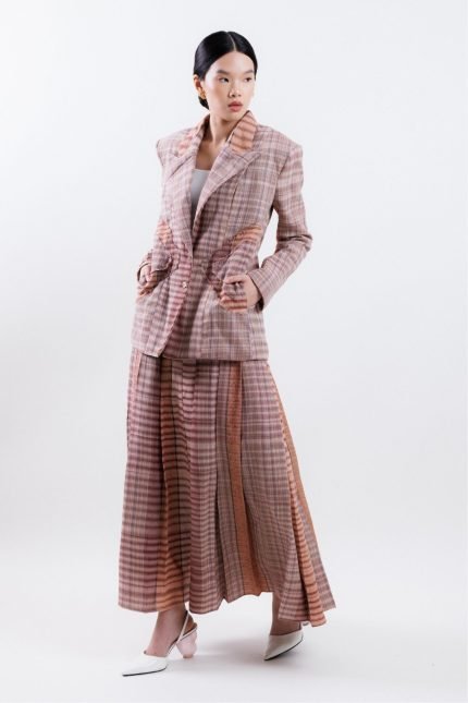 Pink Banggai Tenun Blazer