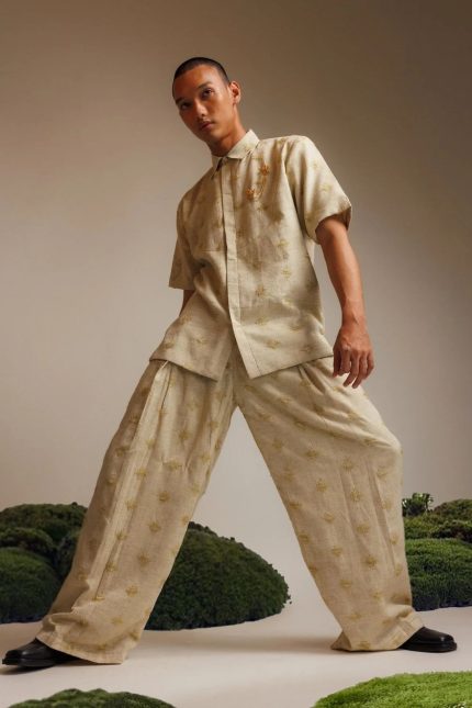 Unisex – Green Kanari Tenun Pants