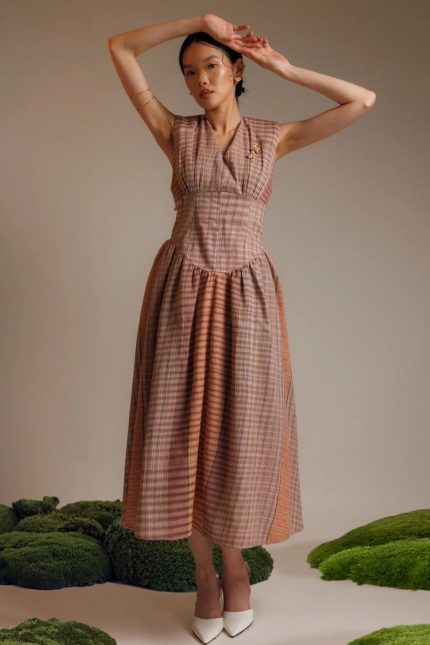 Pink Menjangan Tenun Dress