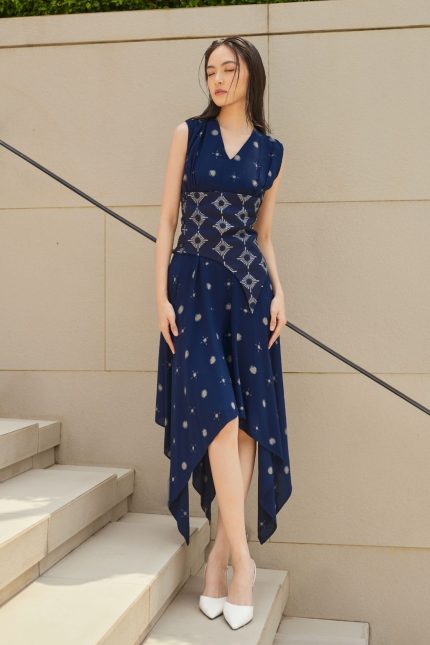 Blue Bira Batik Rayon Dress