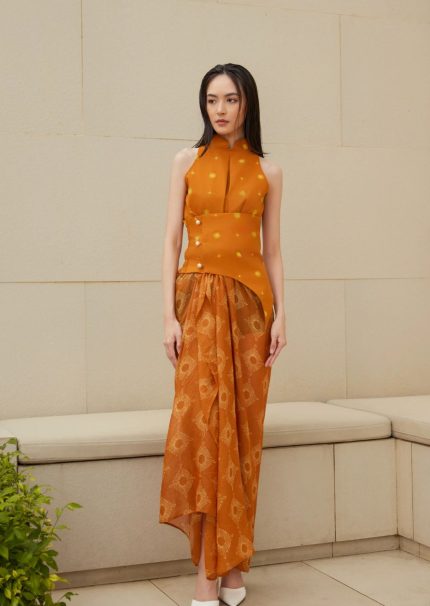 Orange Penida Bamboo Silk Kain