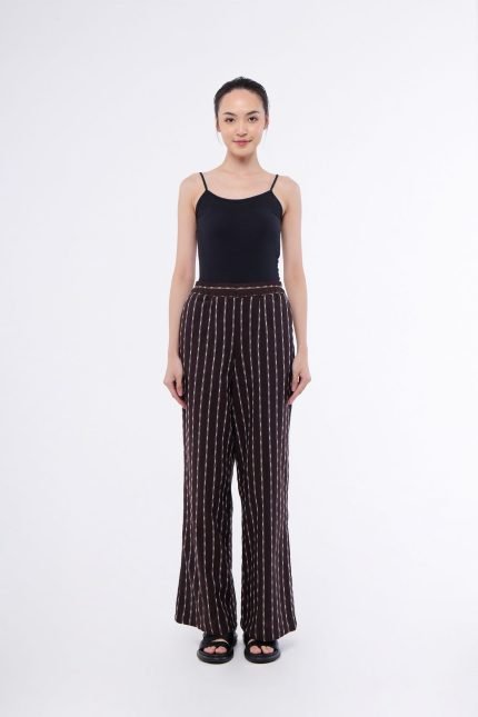 Yan Dark Brown Handwoven Tenun Pants