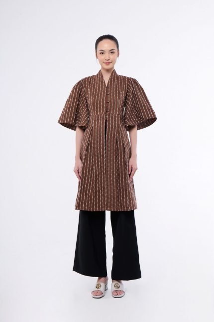 Sonara Brown Handwoven Tenun Kebaya