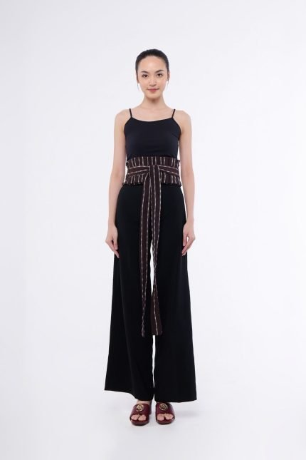 Avani Dark Brown Handwoven Tenun Obi Belt